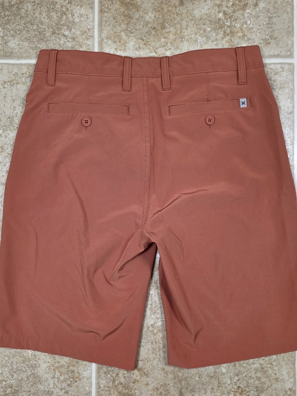 Hurley Hybrid Shorts Mens 30 Rust Orange Stretch Golf Casual 9” Inseam - Picture 2 of 9